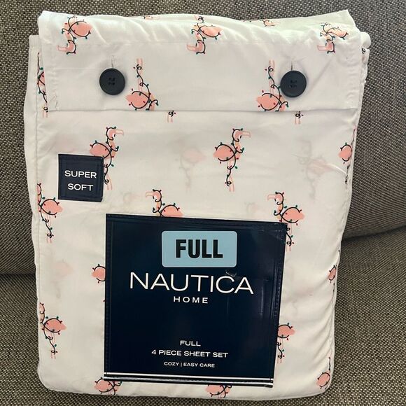 Nautica Home Christmas Full Size Sheet Set - Picture 1 of 2